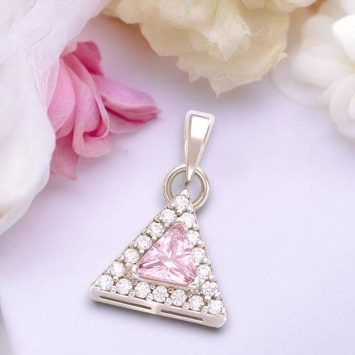 Taraash 925 Sterling Silver Triangle Pendant For Women