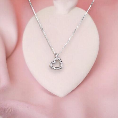 Taraash 925 Sterling Silver Pendant Chain with Heart Pendant for Women