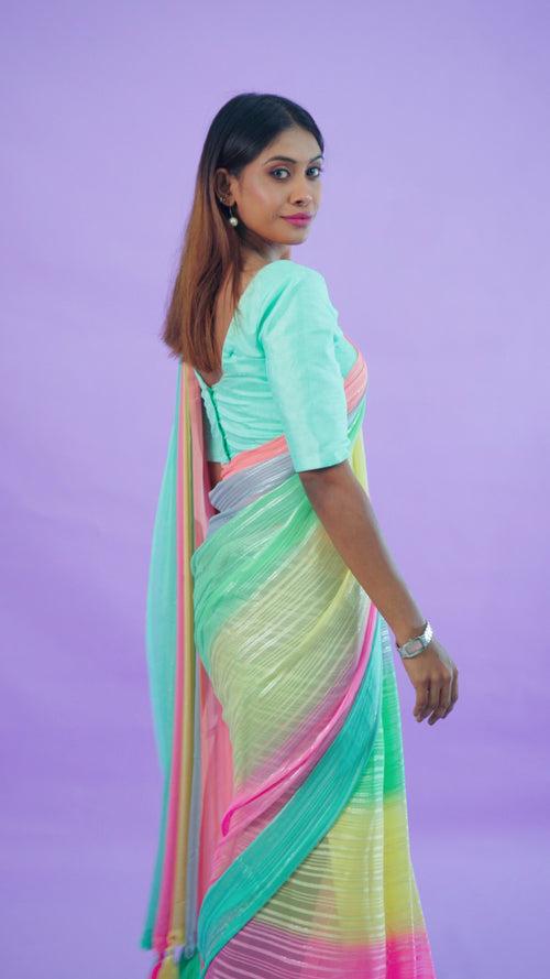 Ready to Wear Rainbow Saree-RWS027