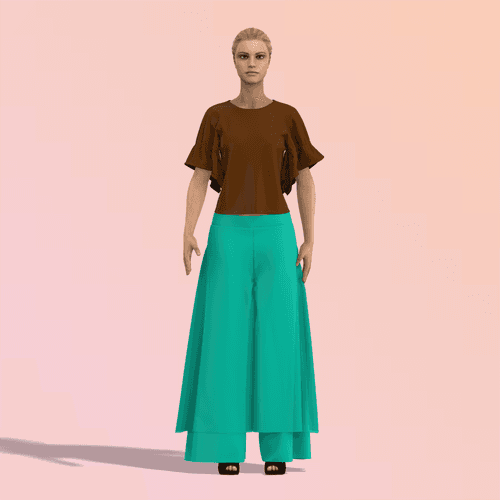 Chic Custom Dual Layer Customised Palazzo Pants - CPS011 (Stitching Service)