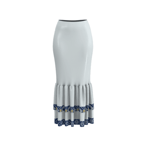 Celestial Cascade Ruffle Customized Skirt_CSKT005