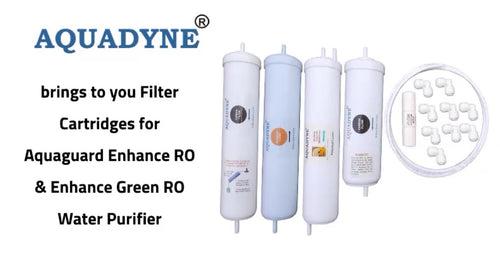 Aquadyne's Compatible RO Service Kit for Aquaguard Enhance Green RO with Installation manual and Youtube video installation support