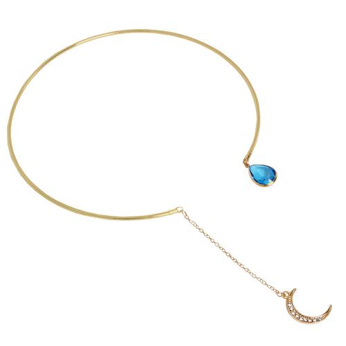 Mystic Moon Charm Gold Necklace