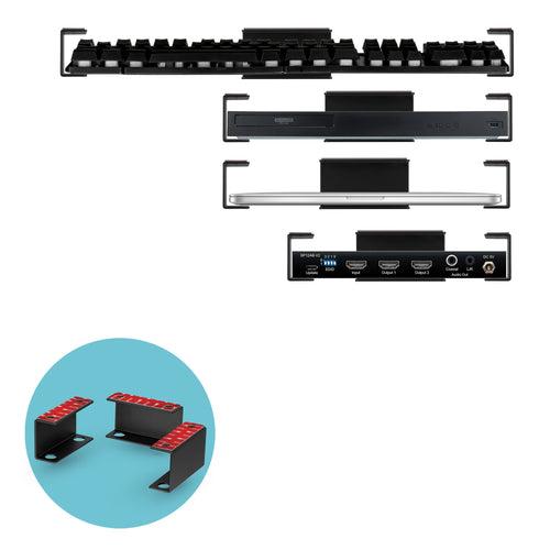 Adhesive Under Desk Laptop Holder, Metal Mount For Devices like Laptops, Macbooks Surface Keyboard Routers Modems Cable Box Network Switch & More