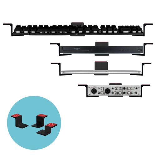 Adhesive Under Desk Laptop Holder Mount, Upto 1.9” / 48mm Thick, For Laptops Macbook Routers Surface iPads Tablets & More