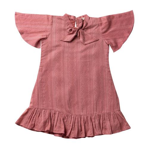 Cotton Dress | Colour Pop, Dusty Rose | 0-12Y