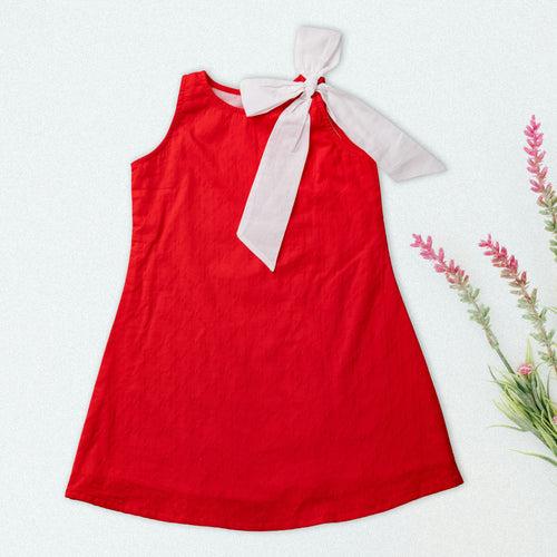 Cotton Dress | Colour Pop Red | 0-12Y