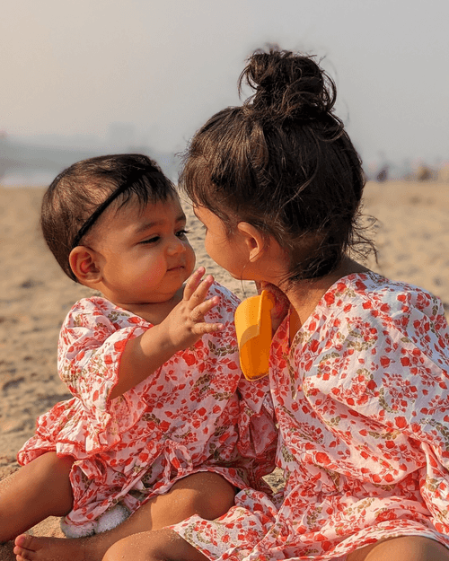 Malmal Kaftan - Bougainvillea