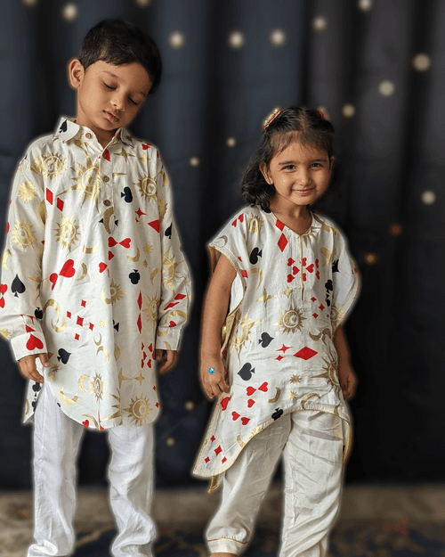 Viscose Silk Pathani Kurta for Boys, Men | Taash Ke Patte