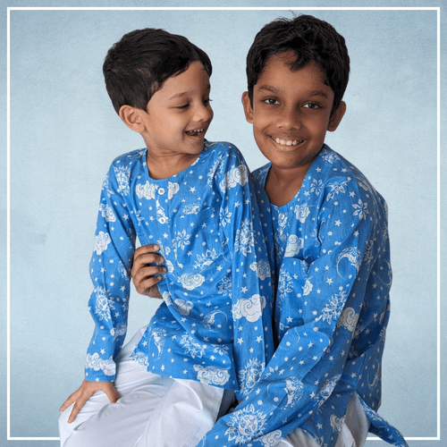 Cotton Night Wear for Kids | Nayantaara Blue