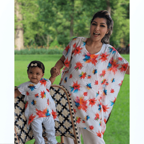 Holi print Kurta for Girls, Women | Colour Splash