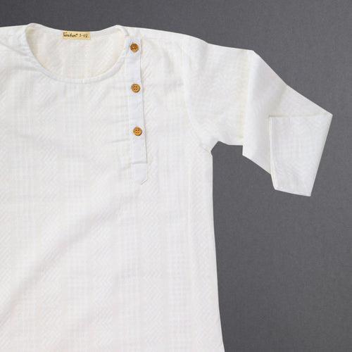 Cotton Kurta for Boys, Men | Colour Pop, White