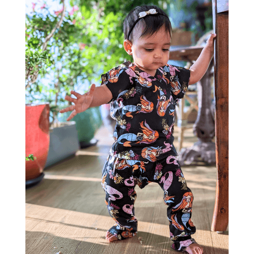 Baby Co-ord Set | Mermaid Black | 0-1 Year