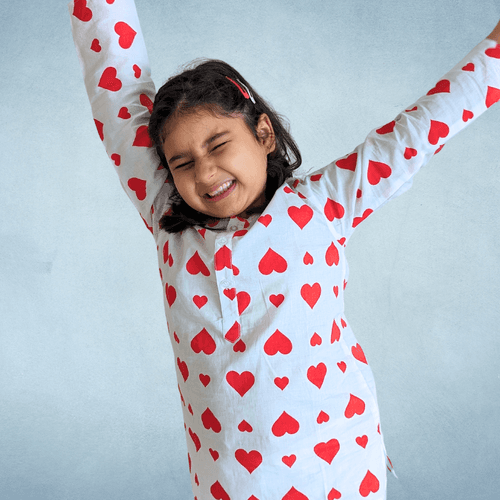 Cotton Night Wear for Kids | Hearts