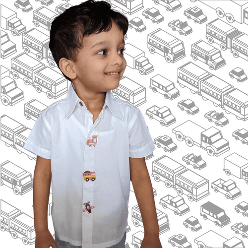 Cotton Malmal Shirt | Get Set Go | 0-12 Years | Relove