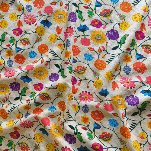 Cotton Malmal Fabric | Phool