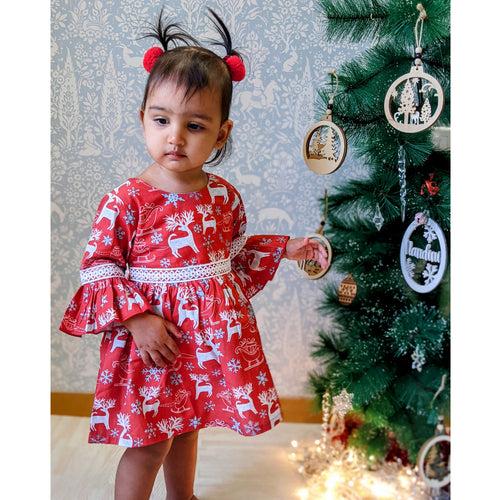 One Size Left | Christmas Cotton Dress | Dear Santa