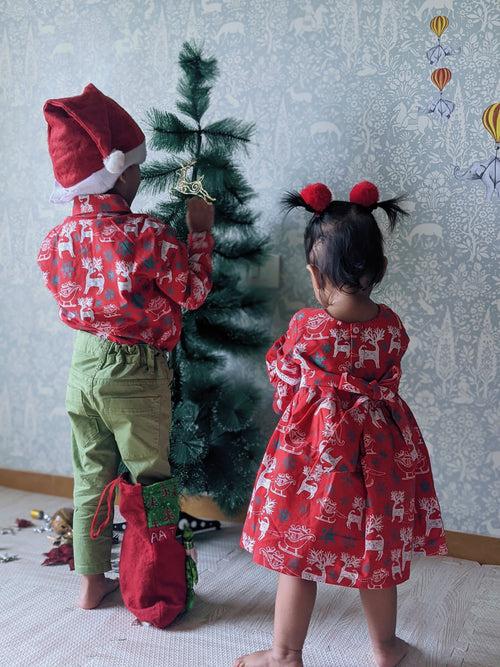 One Size Left | Christmas Cotton Dress | Dear Santa