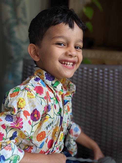 Malmal Kurta-Shirt for Boys, Men | Phool