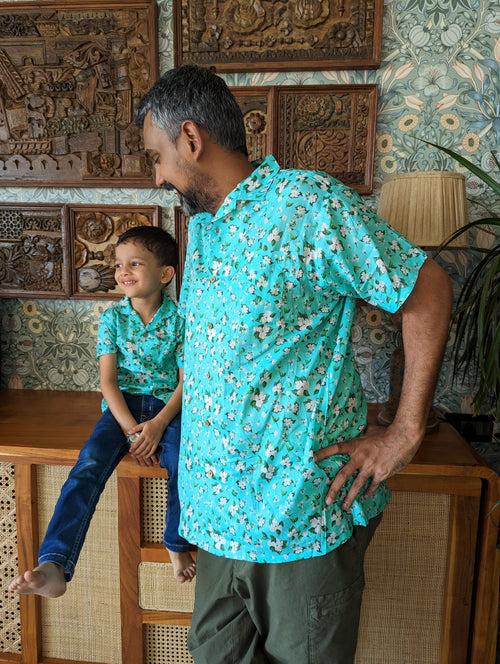 Beach Shirt | Turquoise Jasmine