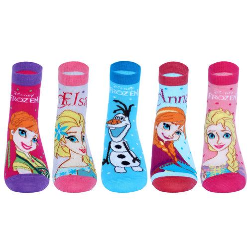 Supersox Disney Frozen Ankle Length Socks for Kids Pack of 5 (7-8 Years)