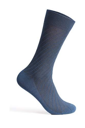 Supersox Men's Combed Cotton Self Structure Design Regular Length Socks (Pack Of 5)