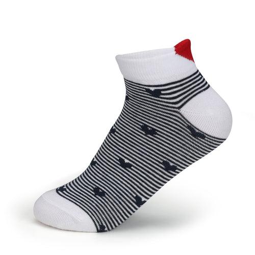 Supersox Women Funky Design Pattern Sneaker Length Compact Combed Cotton Socks Combo Packs of 5