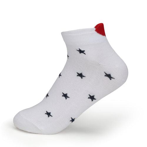 Supersox Women Funky Design Pattern Sneaker Length Compact Combed Cotton Socks Combo Packs of 5