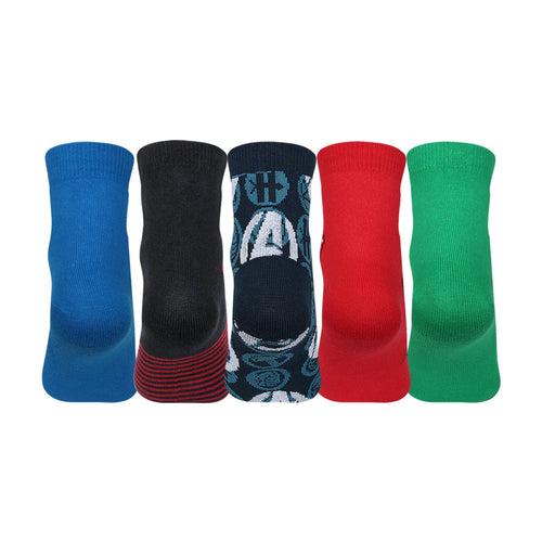 Supersox Disney Avenger Ankle Length Socks for Kids Pack of 5