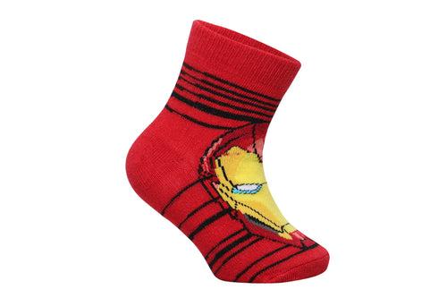 Supersox Disney Avengers Ankle Length Socks for Kids Pack of 5 (Iron Mank, Captain America, Hulk)