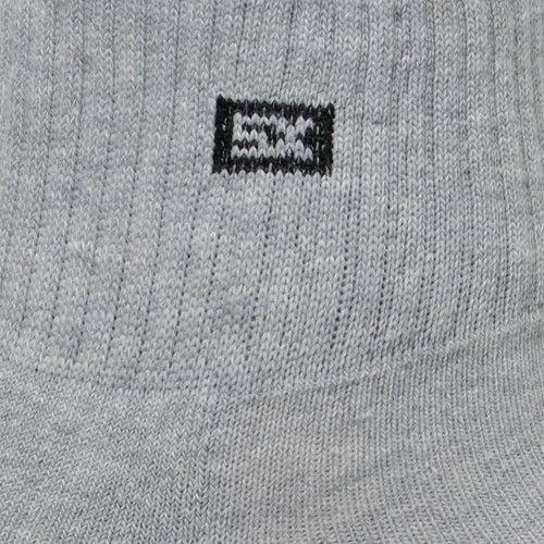 Men's PO3 Ankle Combed Cotton Terry Sports Socks-Grey