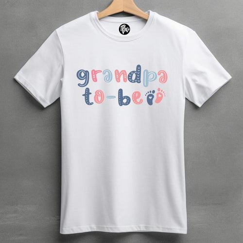 Grandma Grandpa To Be & Other Personalized Text Based Baby Announcement T-Shirts