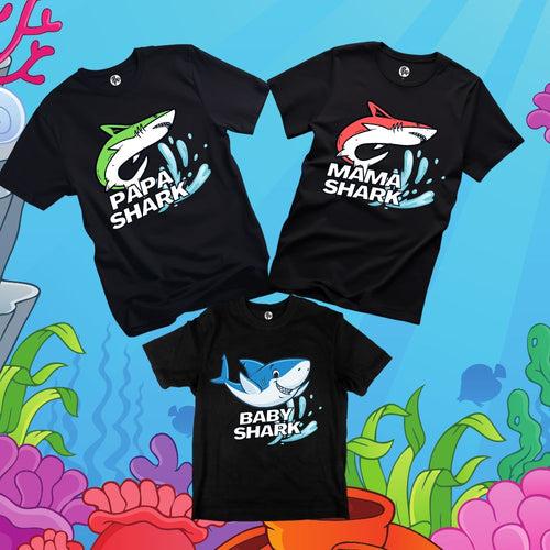 Papa Shark Mama Shark Baby Shark Family T-Shirts