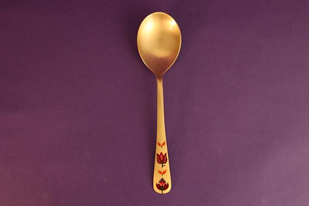 Kalamkari Pital Large Serving Spoon