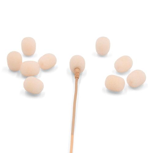 Bubblebee Industries The Microphone Foam for Lavalier Mics Pop Filter (Extra-Small, Beige, 10-Pack)