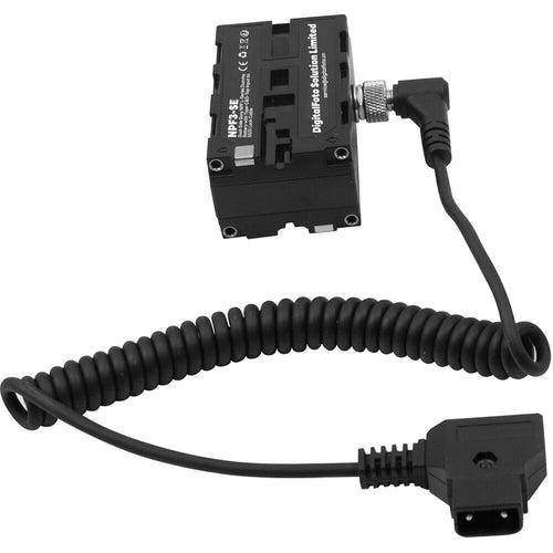 DigitalFoto Solution Limited Dual-Side Sony NPF Dummy Battery with Type-C&D-Tap Input to 5525 Lock Cable