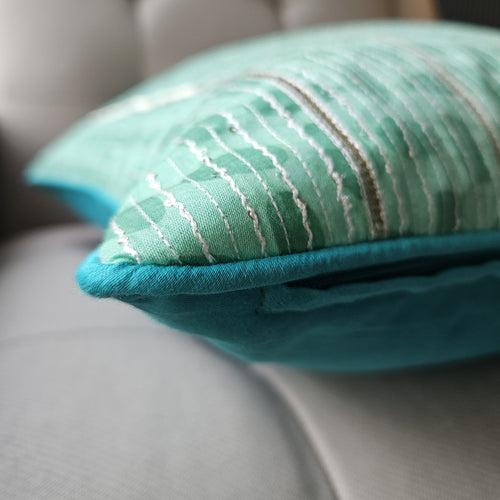 Rang Lumbar Cushion Cover, Rama Green 45x45 cm