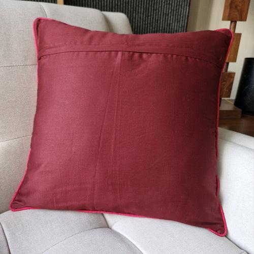 Copy of Assam Silk Cushion Cover Red