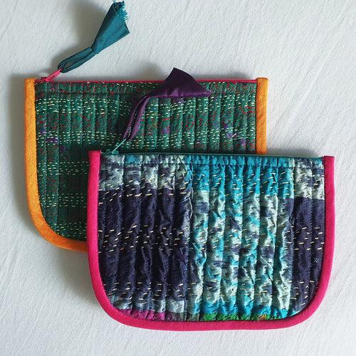 Set of 2 Kantha Pouches