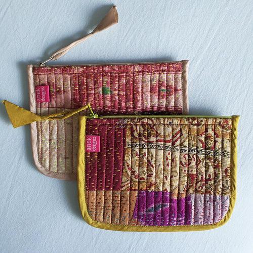 Set of 2 Kantha Pouches