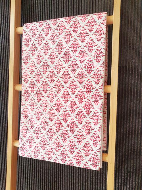 Red Printed Canvas Table Runner