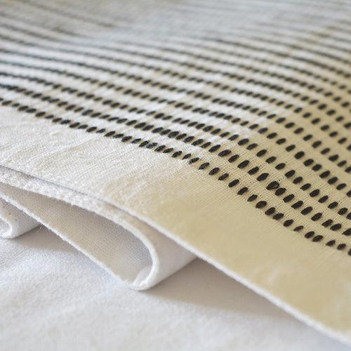 Black and White Handloom Cotton Table Runner