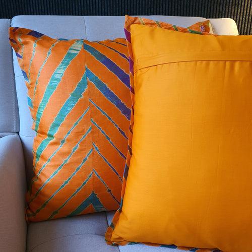 Leheria Dyed Silk Cushion Cover, Set of 2