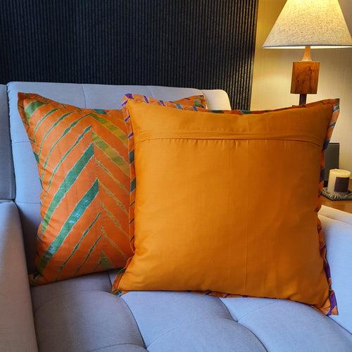 Leheria Dyed Silk Cushion Cover, Set of 2