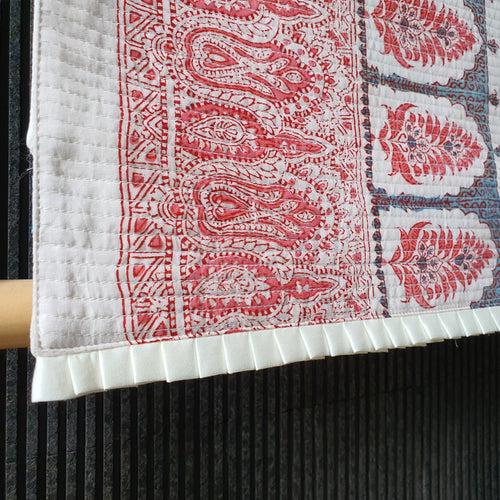 Red Block Printed Table Runner