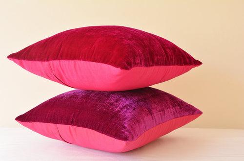 Fuchsia Pink Velvet Cushion Cover