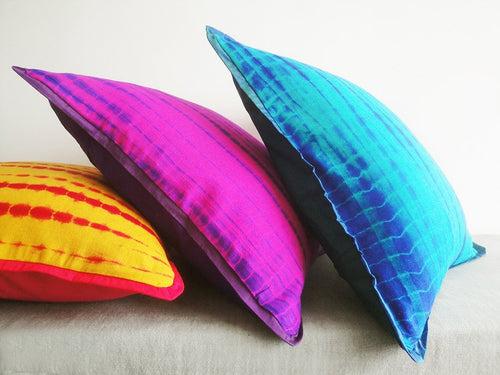 Shibori Tie Dye Colourful Cushion Cover