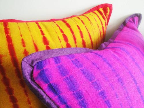 Shibori Tie Dye Colourful Cushion Cover