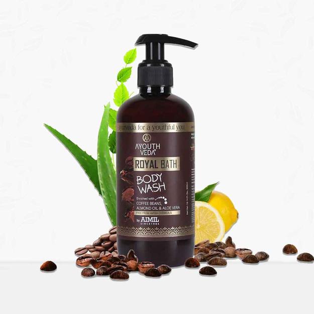 Ayouthveda Royal Bath Body Wash with Coffee & Aloe vera 300ml