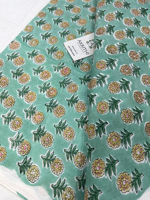 Hand block Printed pure cotton fabric